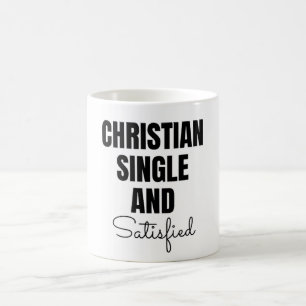 Christlicher Single und Zufriedene Kaffee-Tasse Kaffeetasse