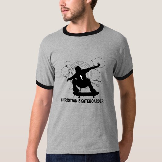 Christlicher Skateboarder T-Shirt (Vorderseite)