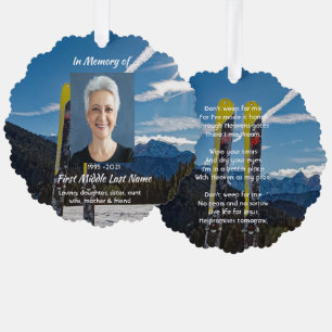 Christlicher Skifahrer-Andenken-Gedenkstück  Ornament Karte
