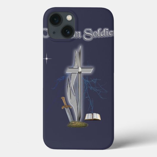 christlicher Soldat Case-Mate iPhone Hülle (Rückseite)