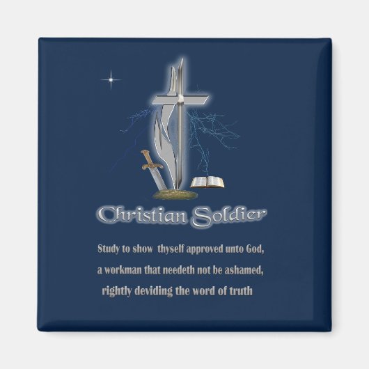 Christlicher Soldat Magnet (Vorne)
