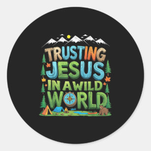 Christlicher Sommer True North Vbs 2025 Trusting J Runder Aufkleber