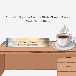Christlicher Sonnenaufgangsweide Vogelkirchenpaste Namensplakette