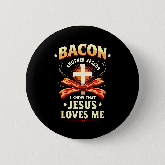 Christlicher Speck Grund, warum ich weiß, dass Jes Button (Vorderseite)