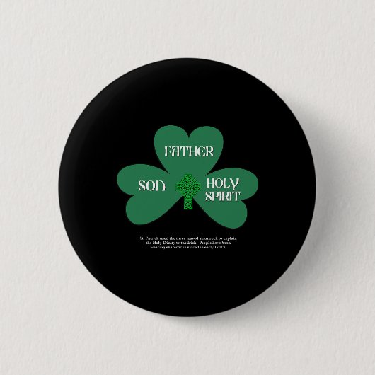 Christlicher St. Patricks Tag religiöse Dreifaltig Button (Vorderseite)