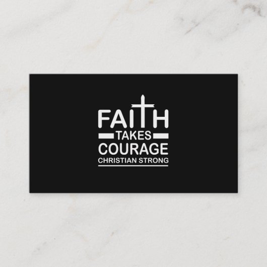 Christlicher starker Glaube mutet religiös an Visitenkarte (Vorderseite)