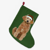 Christlicher Strumpf mit goldenem Dach Großer Weihnachtsstrumpf (Vorderansicht (hängend))