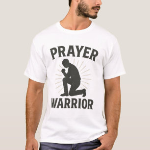 Christlicher T - Shirt der Männer, Gebet-Krieger u