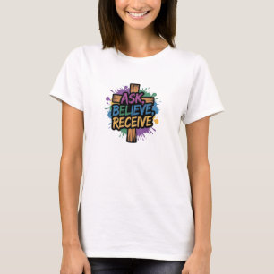 Christlicher T - Shirt Frag-Glaube-Empfang