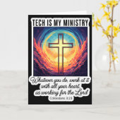 Christlicher Technologieexperte Tech ist mein Mini Karte (Gelbe Blume)