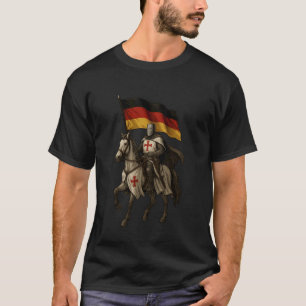 Christlicher Tempelritter mit Deutschlandflagge - T-Shirt