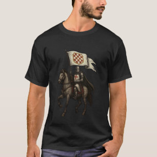 Christlicher Templer-Ritter mit Herceg Bosna-Flagg T-Shirt
