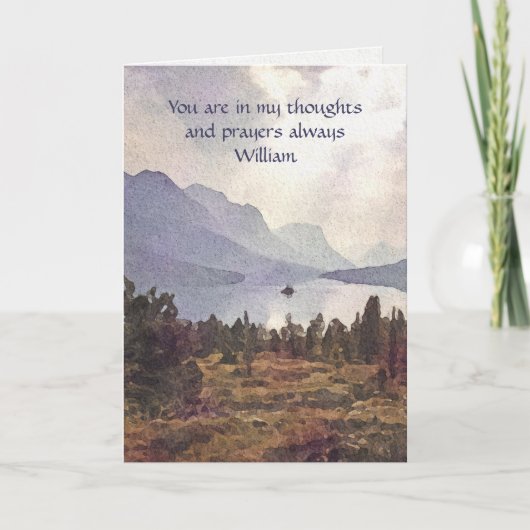 Christlicher Terminalkrankheitskomfort + Ermutigun Karte (Vorderseite)