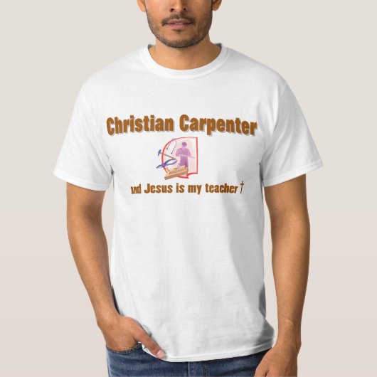 Christlicher Tischlerentwurf T-Shirt (Vorderseite)