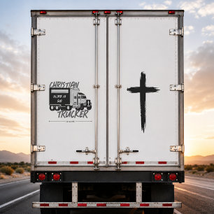 Christlicher Trucker Ehre Gott Grunge Kreuz Aufkle Aufkleber