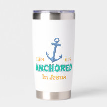 Christlicher Tumbler Verankert in Christus Vers De