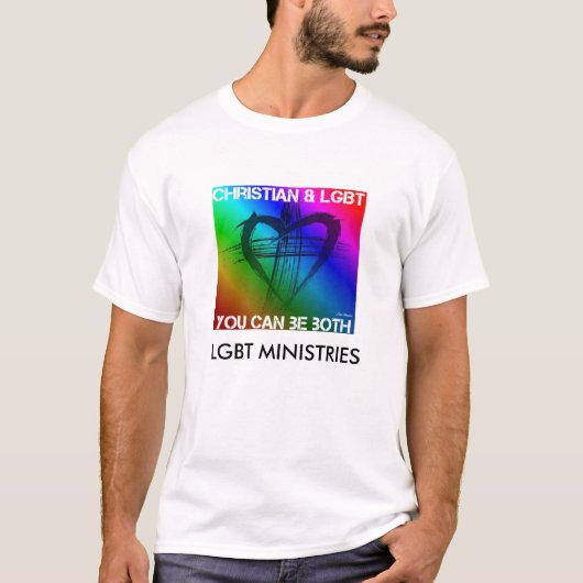Christlicher und LGBT hochwertiger T - Shirt (Vorderseite)