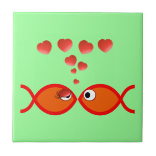 Christlicher Valentine orange v2 Fliese