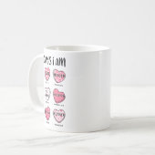 Christlicher Valentingott sagt Bibelverse Herz F Kaffeetasse (Vorderseite Links)