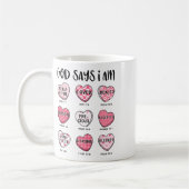 Christlicher Valentingott sagt Bibelverse Herz F Kaffeetasse (Links)