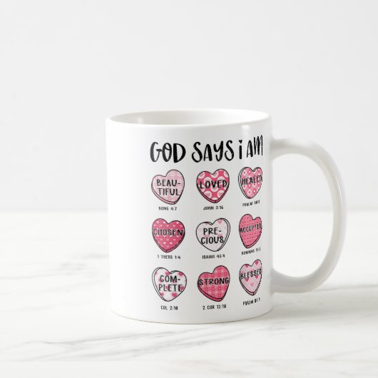 Christlicher Valentingott sagt Bibelverse Herz F Kaffeetasse (Rechts)