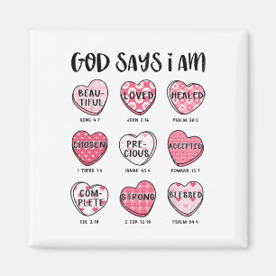 Christlicher Valentingott sagt Bibelverse Herz F Magnet