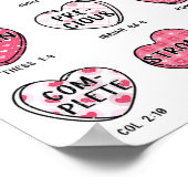 Christlicher Valentingott sagt Bibelverse Herz F Poster (Ecke)