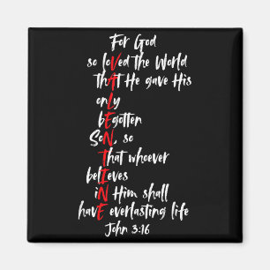 Christlicher Valentinstag Bibelvers Jesus Johannes Magnet