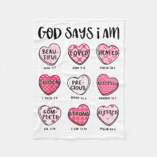Christlicher Valentinstag Gott sagt Bibelverse Her Fleecedecke