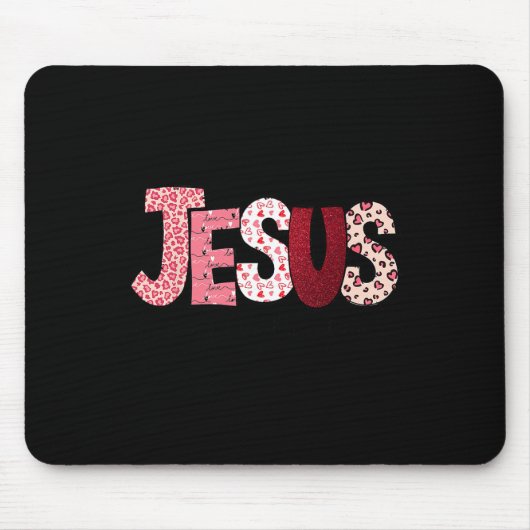 Christlicher Valentinstag Jesus Religiöses Valenti Mousepad (Vorne)