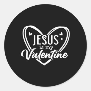 Christlicher Valentinstag Jesus Religiöses Valenti Runder Aufkleber
