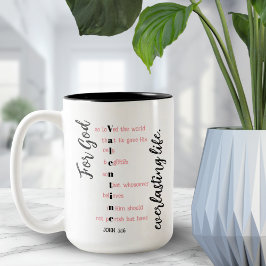 Christlicher Valentinstag Personalisiert romantisc Zweifarbige Tasse