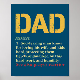 Christlicher Vater Definition Vatertag Papa Poster