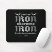 Christlicher Vater Eisen-Sharpens-Eisen-Bibelspric Mousepad (Mit Mouse)