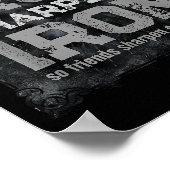 Christlicher Vater Eisen Sharpens Eiserne Schrift  Poster (Ecke)