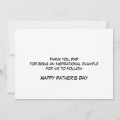 Christlicher VATER'S DAY Beste Rollenmodell-Fotoka Karte (Rückseite)