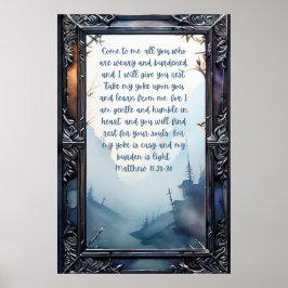 Christlicher Verse der Heiligen Bibel Matthew 11:2 Poster