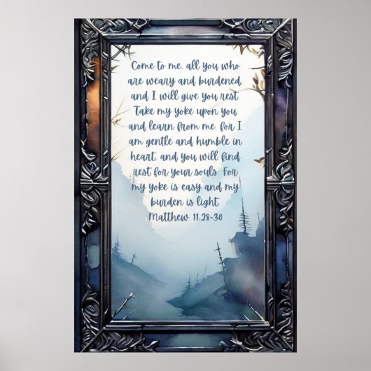 Christlicher Verse der Heiligen Bibel Matthew 11:2 Poster (Vorne)