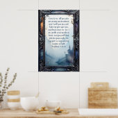 Christlicher Verse der Heiligen Bibel Matthew 11:2 Poster (Küche)