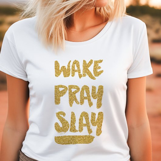 Christlicher Weck Pray Slay T-Shirt
