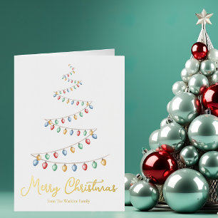 Christlicher Weihnachtsbaum von Ornamenten Gold