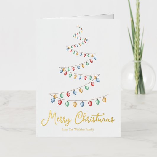 Christlicher Weihnachtsbaum von Ornamenten Gold (Vorderseite)