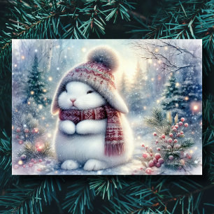 Christlicher Weihnachtsbunny KJV Bibelverse Feiertagskarte