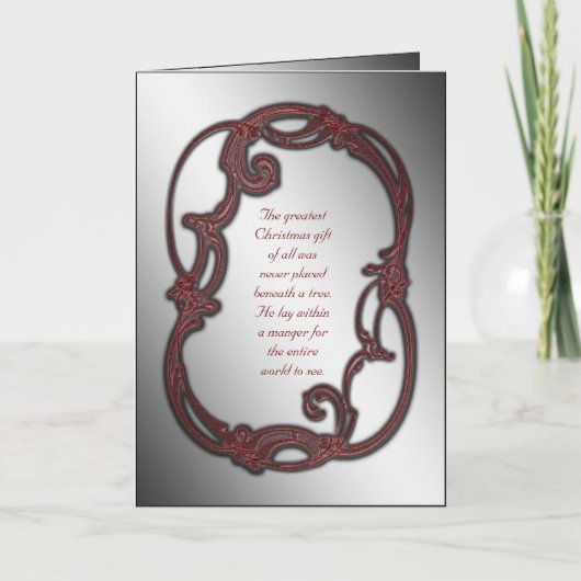 Christlicher Weihnachtsfeiertag Feiertagskarte (Vorderseite)