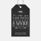 Christlicher Weihnachtsfeiertag Geschenkanhänger (Vorderseite)