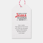 Christlicher Weihnachtsgeschenk Tag Jesus ist der Geschenkanhänger (Rückseite)