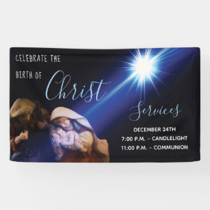 Christlicher Weihnachtsgottesdienst Banner