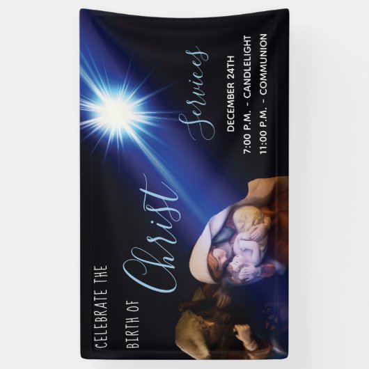 Christlicher Weihnachtsgottesdienst Banner (Vertikal)