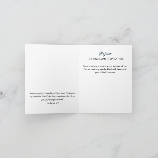 Christlicher Weihnachtsgruß Karte (Innenseite)