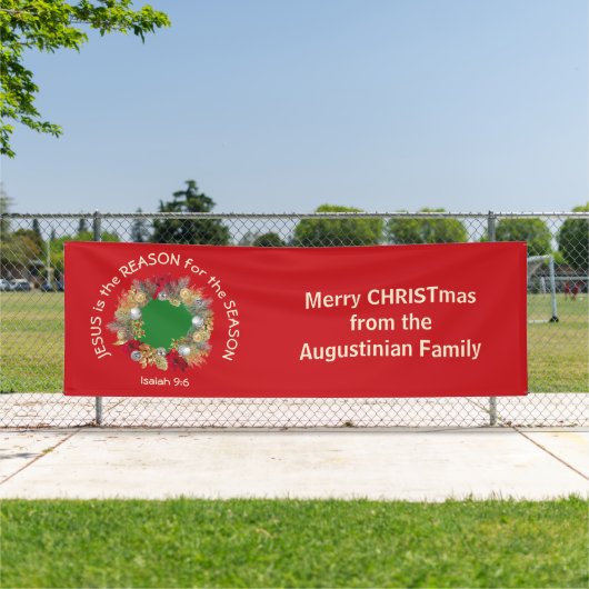 Christlicher WeihnachtsJESUS IST DER GRUND Red Banner (InSitu)